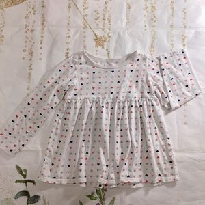 First Impressions Heart Print Tunic- 4T